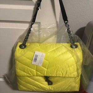 Rebecca Minkoff Neon Yellow Quilted Shoulder Bag